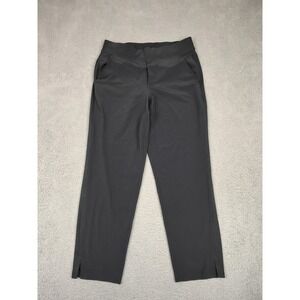 Athleta Pants Womens 10 Black Pull On Stretch Straight Leg Travel Pockets Ankle‎